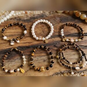 LIMITED EDITION Labubu x Natural Tiger Eye Blind Box Bracelet